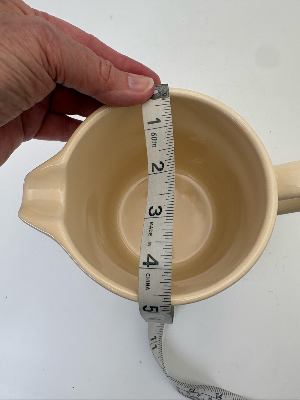Ceramic Pitcher with Blue Stitch 'Experiment' Graphic - 32 oz. - Picture 9 of 10